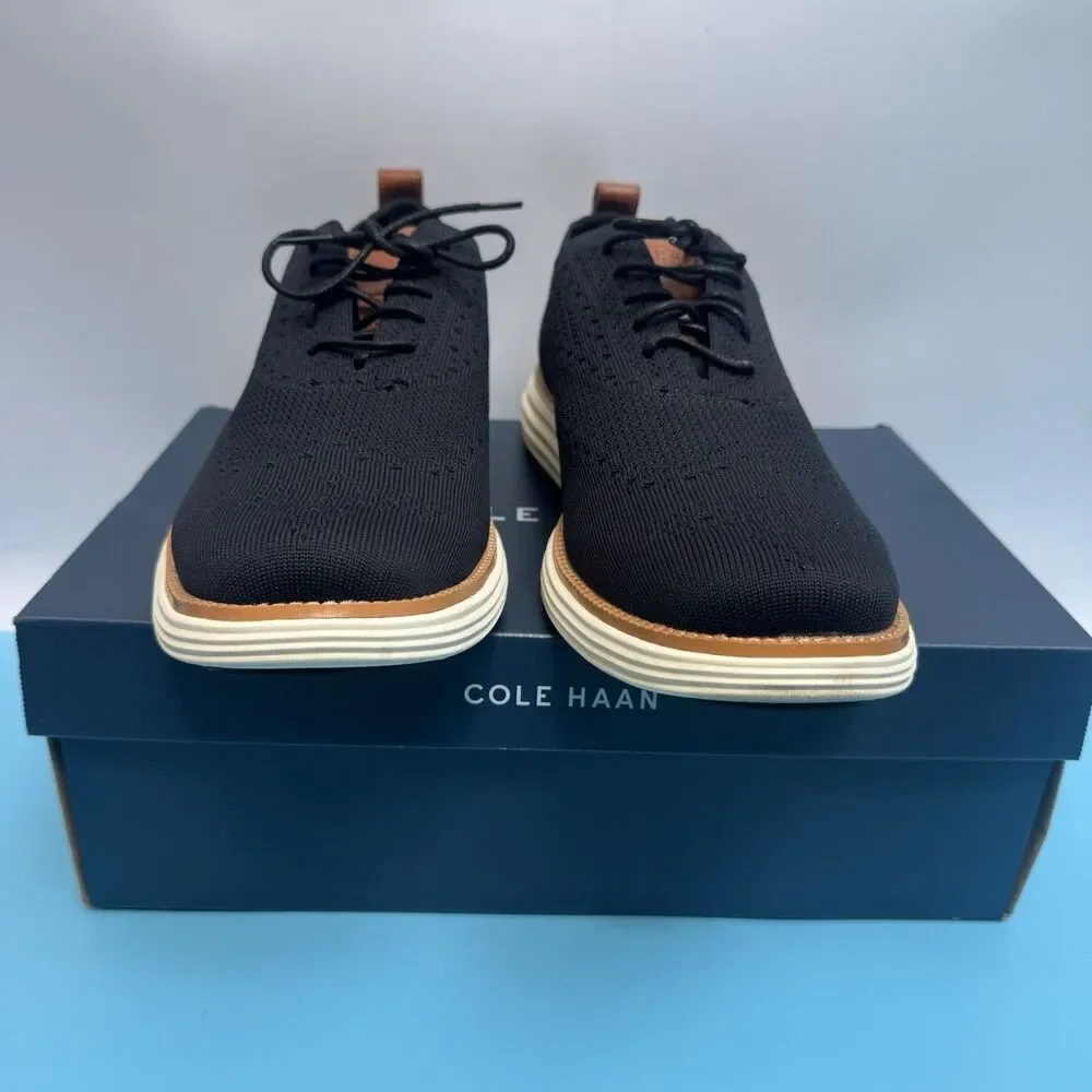 COLE HAAN Original Grand Remastered Stitchlite Oxford Black/British Tan US 13